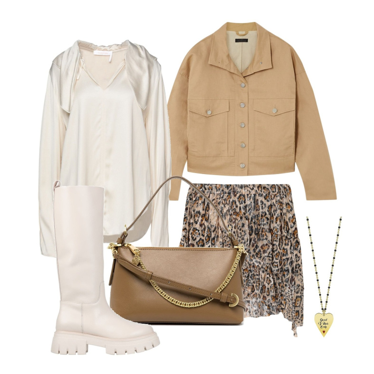 Outfit donna - Ghost outfitter - piccolo cuore. Stile Trendy per Tutti i giorni. Abbinamento con stivali, bluse, minigonne, giacche, ciondoli, borse a tracolla.