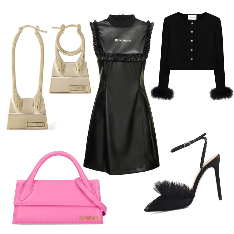 Outfit donna - LUISAVIAROMA - San Valentino. Stile Romantica per Serata fuori. Abbinamento con vestiti, blazer, borse a mano, orecchini, décolleté.