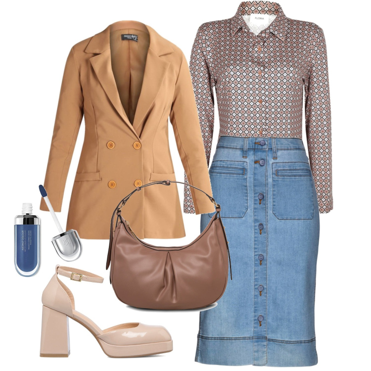 Outfit donna - Jeans sempre. Stile Chic per Tutti i giorni. Abbinamento con gonne, blazer, camicie, décolleté, borse a spalla, rossetti.