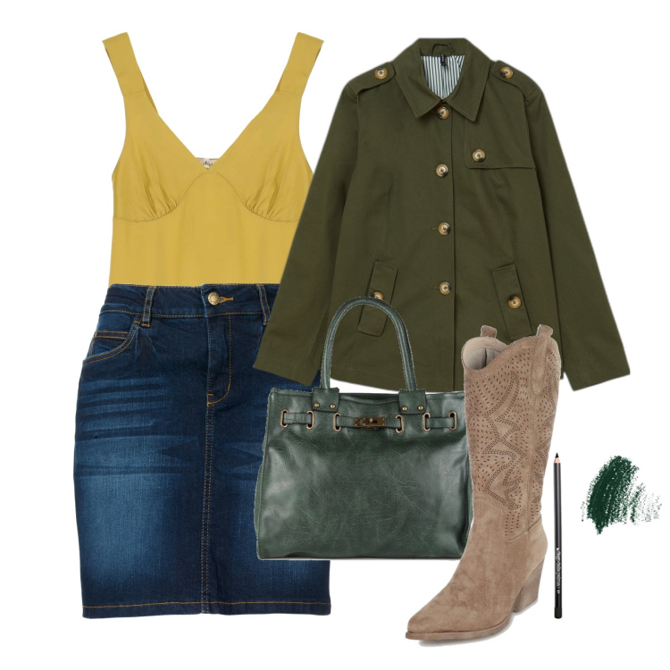Outfit donna - Il blazer da ufficiale. Stile Military per Tutti i giorni. Abbinamento con gonne, borse a mano, stivaletti texani, trench, canottiere, eyeliner.