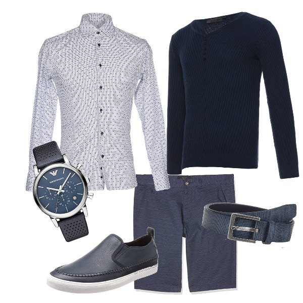 Outfit uomo - Dopo cena a bordo piscina. Stile Casual per Tutti i giorni.