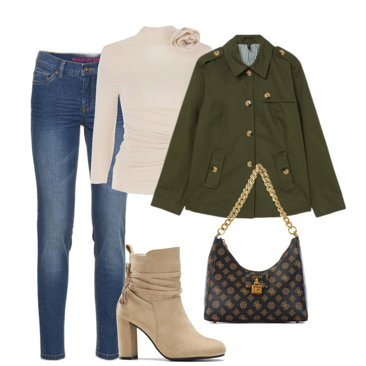 Outfit donna - Il trench corto. Stile Casual chic per Tutti i giorni. Abbinamento con jeans skinny, stivaletti, borse a spalla, maglieria, trench.