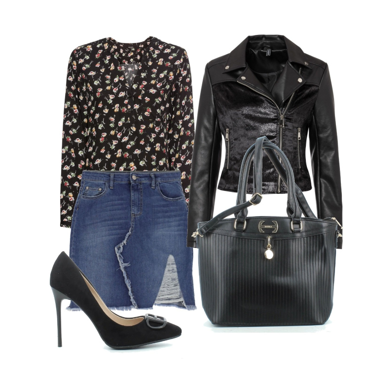 Outfit donna - Ghost outfitter - a marzo. Stile Casual per Tutti i giorni. Abbinamento con bluse, giacche, minigonne, borse a tracolla, sandali.