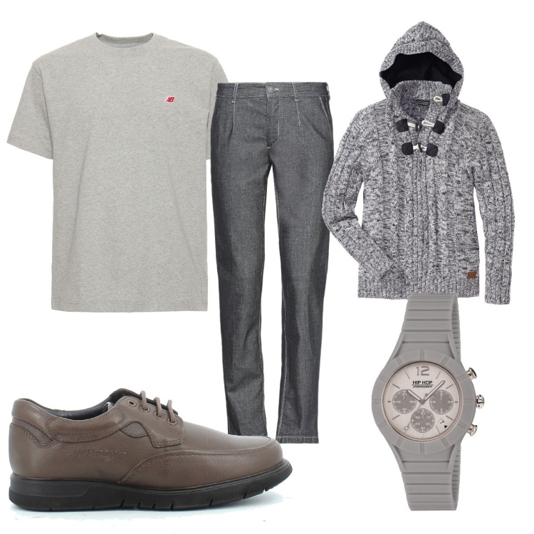 Outfit uomo - Total look #1559524. Stile Trendy per Tutti i giorni. Abbinamento con maglieria, pantaloni, orologi, sneakers, t-shirt.