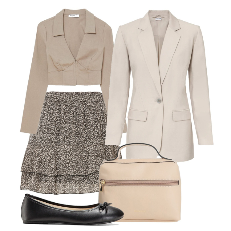 Outfit donna - Bon ton da cerimonia. Stile Bon Ton per Cerimonia. Abbinamento con ballerine, blazer, minigonne, borse a mano, camicie.