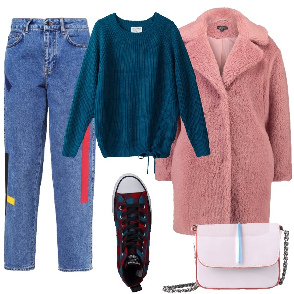 Outfit donna - Il colore di tutti i giorni. Stile Trendy per Scuola/Università.