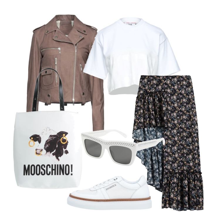 Outfit donna - Yoox - New spring look, new you!. Stile Trendy per Tutti i giorni. Abbinamento con minigonne, giacche, sneakers, occhiali da sole, borse a mano, t-shirt.