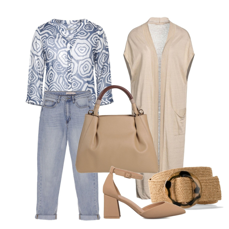Outfit donna - Le Mary Jane color nude. Stile Casual chic per Tutti i giorni. Abbinamento con cinture, camicie, cardigans, borse a mano, jeans dritti, décolleté.