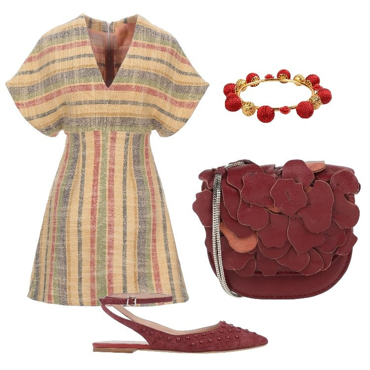Outfit donna - La tracolla, un must della stagione!. Stile Romantica per Tutti i giorni. Abbinamento con ballerine, vestiti corti, borse a tracolla, braccialetti.