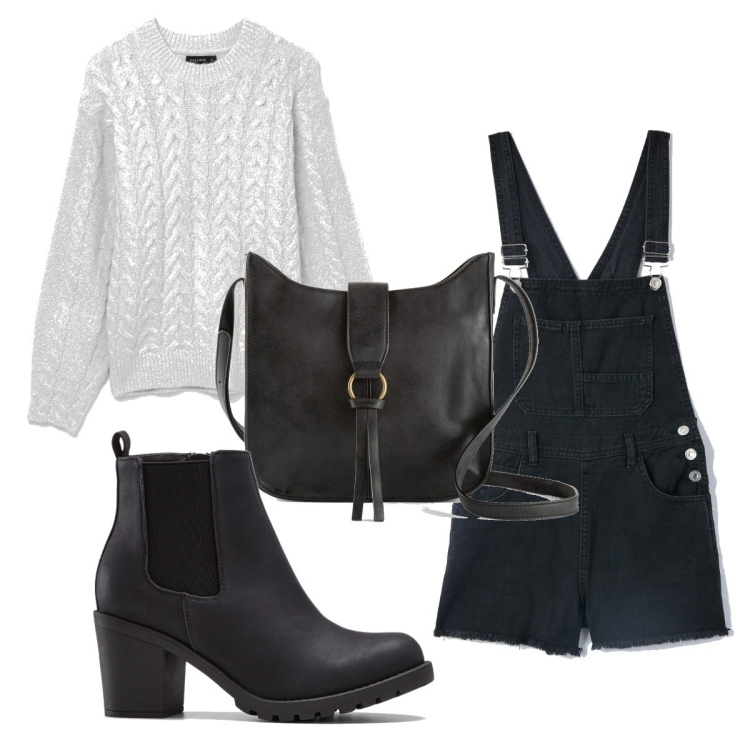 Outfit donna - Total look #1566558. Stile Trendy per Tutti i giorni. Abbinamento con borse a tracolla, stivaletti, vestiti, maglieria.
