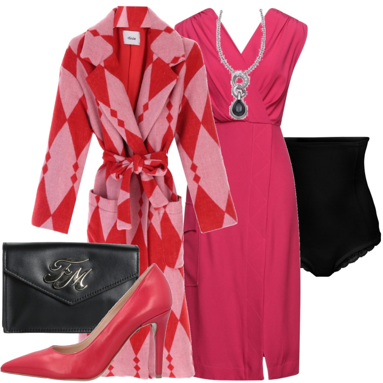 Outfit donna - Culotte contenitiva con pizzo. Stile Urban per Tutti i giorni. Abbinamento con culotte, vestiti midi/longuette, décolleté, borse a mano, cappotti, collane.