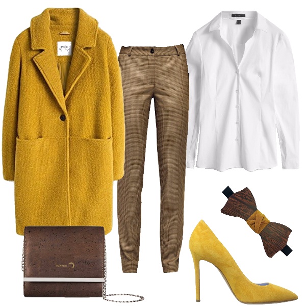 Outfit donna - Dettagli gialli. Stile Trendy per Cerimonia.