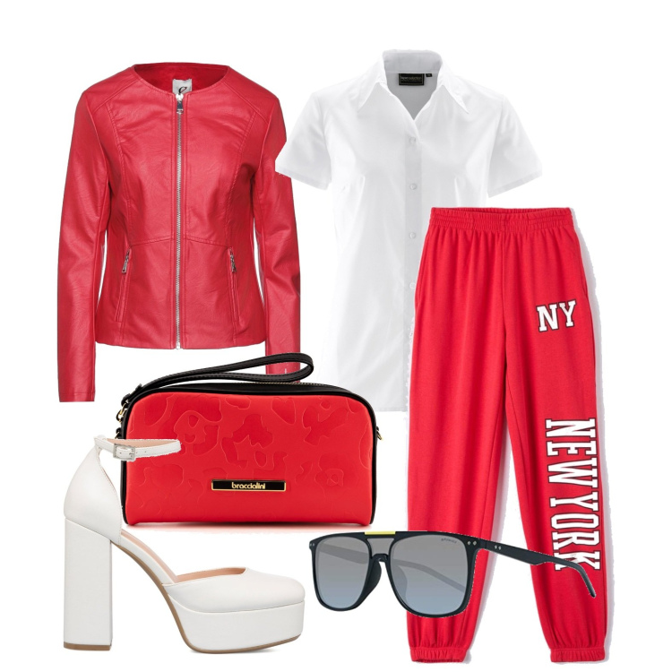 Outfit donna - Ghost outfitter - a marzo. Stile Sporty chic per Tutti i giorni. Abbinamento con camicie a manica corta, giacche, pantaloni, borse a tracolla, décolleté, occhiali da sole.