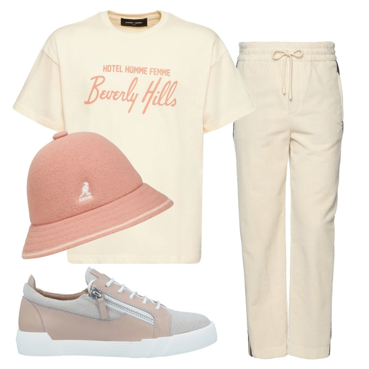Outfit uomo - Total look #1580251. Stile Casual per Tutti i giorni. Abbinamento con pantaloni, sneakers, t-shirt, cappelli.