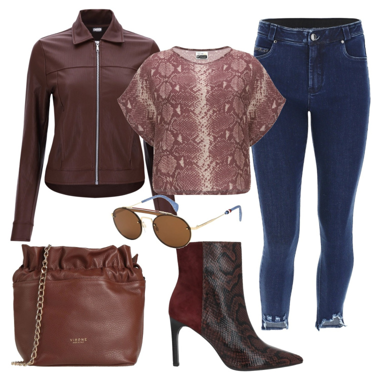 Outfit donna - Freddy Sporty chic. Stile Sporty chic per Serata fuori. Abbinamento con stivaletti, occhiali da sole, borse a tracolla, maglieria, cappotti, jeans skinny.