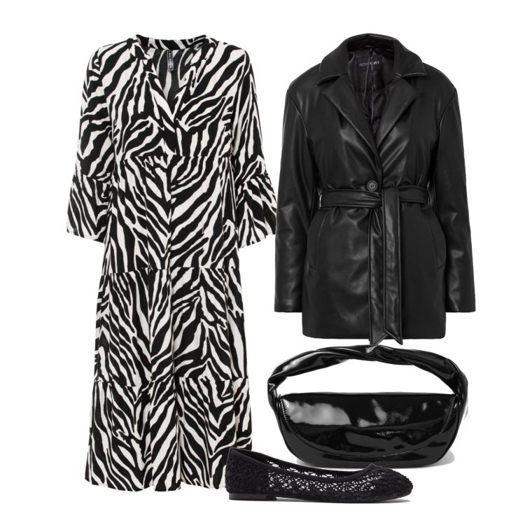 Outfit donna - Vestiti primaverili - Curvy Ed.. Stile Casual chic per Tutti i giorni. Abbinamento con ballerine, vestiti midi/longuette, giacche, pochette.