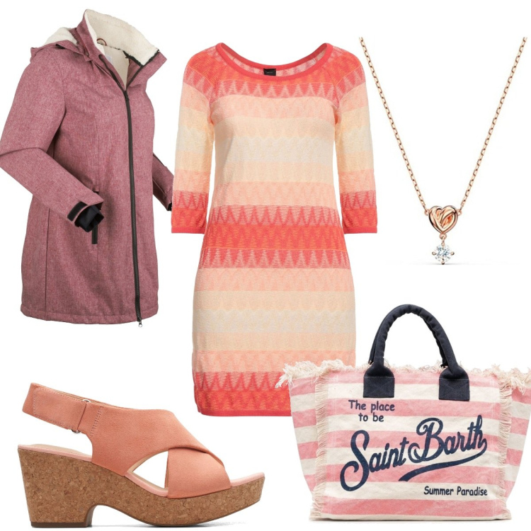 Outfit donna - Vestiti primaverili trendy. Stile Trendy per Tutti i giorni. Abbinamento con blazer, vestiti corti, sandali in pelle, borse a spalla, ciondoli.
