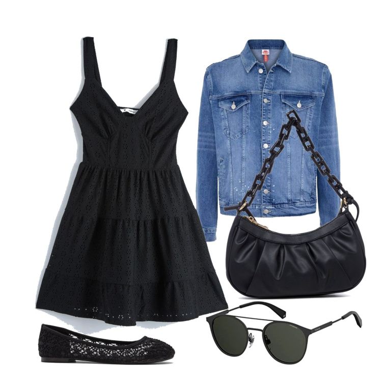 Outfit donna - Pasquetta a Firenze. Stile Trendy per Tutti i giorni. Abbinamento con ballerine, vestiti, giacche, borse a mano, occhiali da sole.