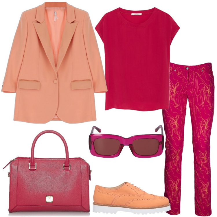 Outfit donna - Università. Stile Casual per Scuola/Università. Abbinamento con scarpe stringate, pantaloni, borse a mano, giacche, camicie, occhiali da sole.