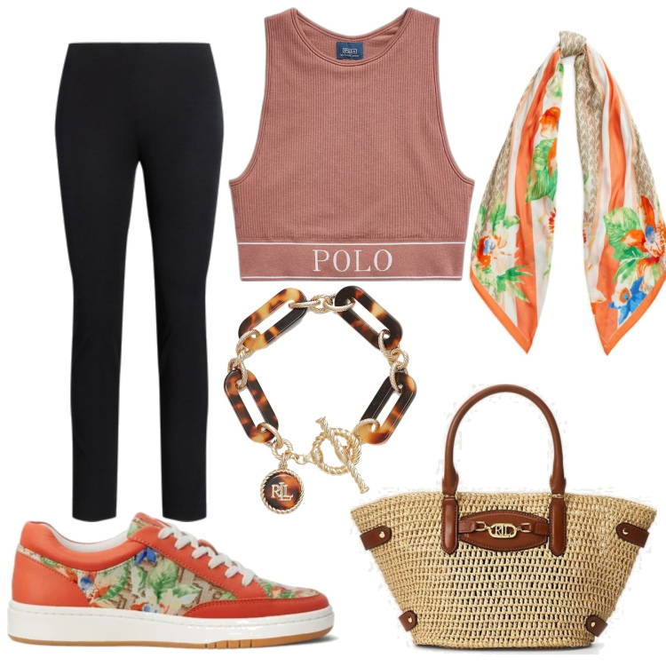 Outfit donna - Leggera. Abbinamento con sneakers, pantaloni, sciarpe, braccialetti, borse tote, canottiere.