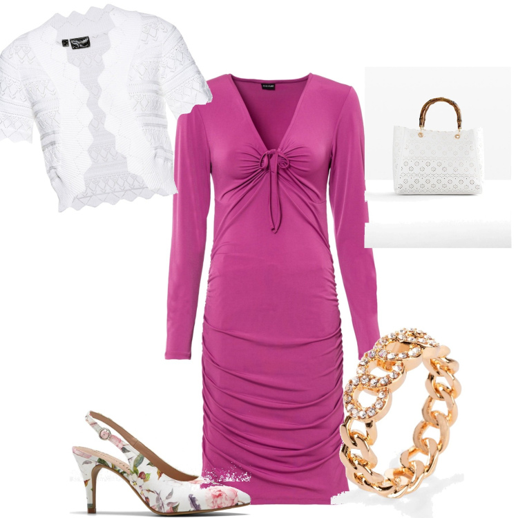 Outfit donna - Lovemom. Stile Chic per Serata fuori. Abbinamento con borse a mano, décolleté, vestiti, blazer, anelli.