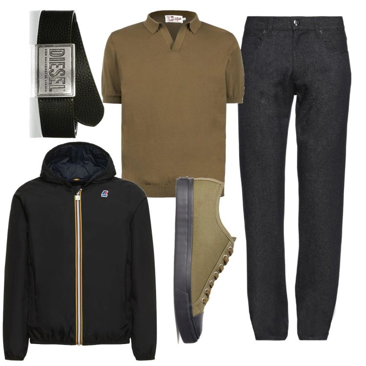 Outfit uomo - Serata con gli amici RRL. Stile Urban per Serata speciale. Abbinamento con jeans dritti, polo, sneakers, giacche, cinture.