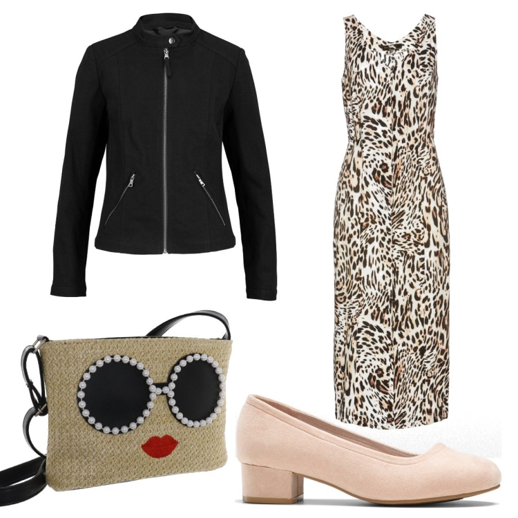Outfit donna - Total look #1621721. Stile Trendy per Tutti i giorni. Abbinamento con décolleté, vestiti midi/longuette, cappotti, borse a tracolla.