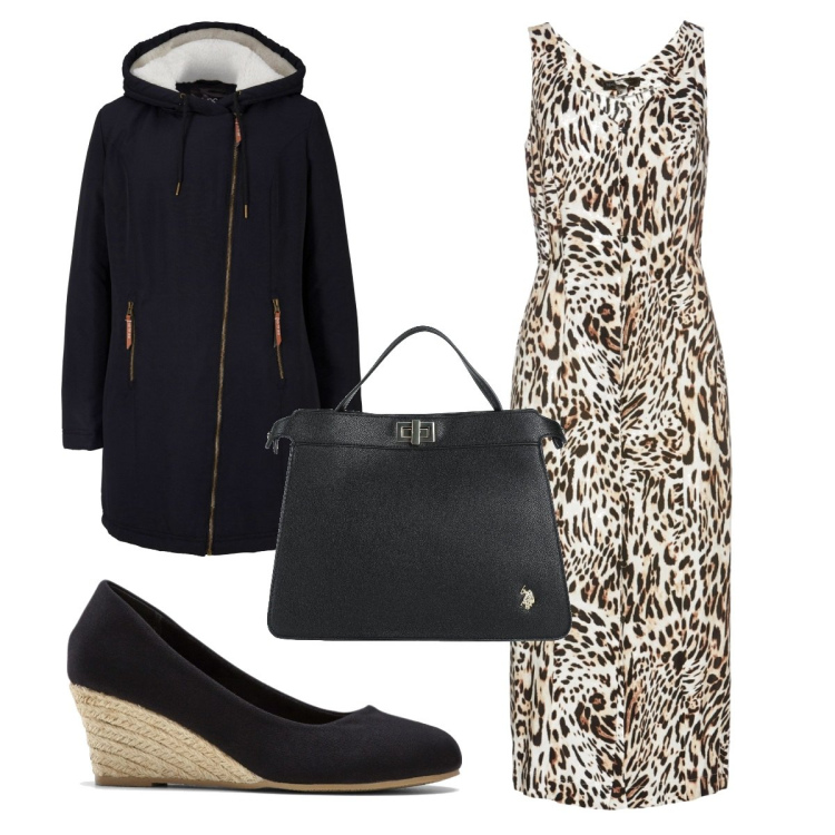 Outfit donna - Total look #1626348. Stile Trendy per Tutti i giorni. Abbinamento con blazer, vestiti midi/longuette, décolleté, borse a mano.