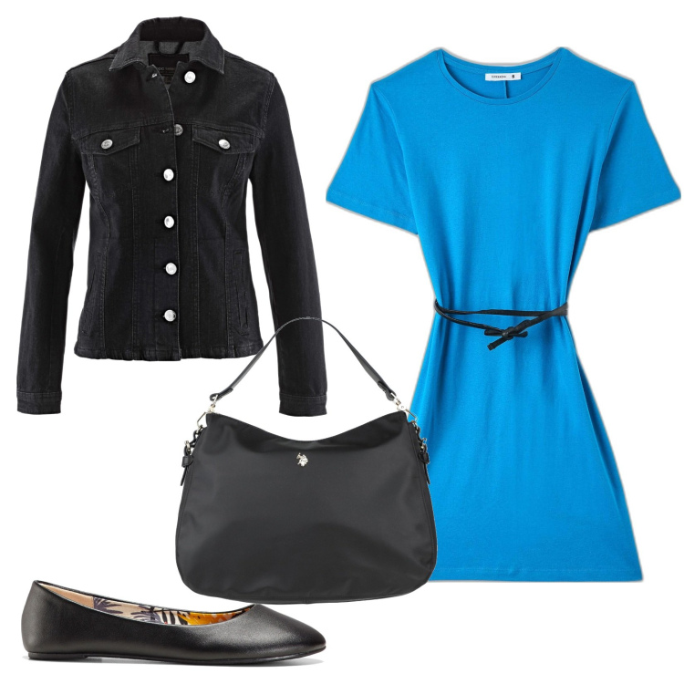 Outfit donna - Total look #1627233. Stile Casual per Tutti i giorni. Abbinamento con ballerine, blazer, borse a mano, vestiti.