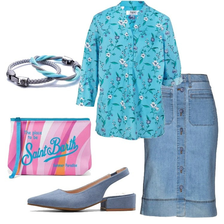 Outfit donna - Delizioso Basic. Stile Basic per Tutti i giorni. Abbinamento con gonne, décolleté, bluse, pochette, orologi.