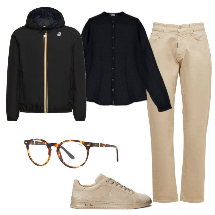 Outfit uomo - Total look #1628787. Stile Casual per Tutti i giorni. Abbinamento con camicie, sneakers, occhiali da sole, jeans, giacche.