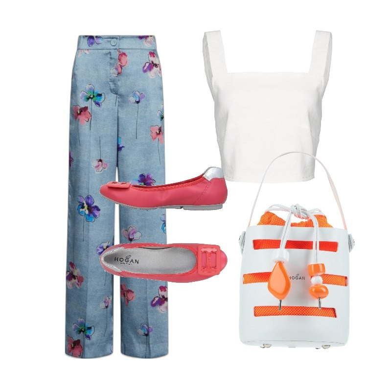 Outfit donna - Basic si, ma non banale. Stile Basic per Tutti i giorni. Abbinamento con ballerine, borse a mano, pantaloni, top.