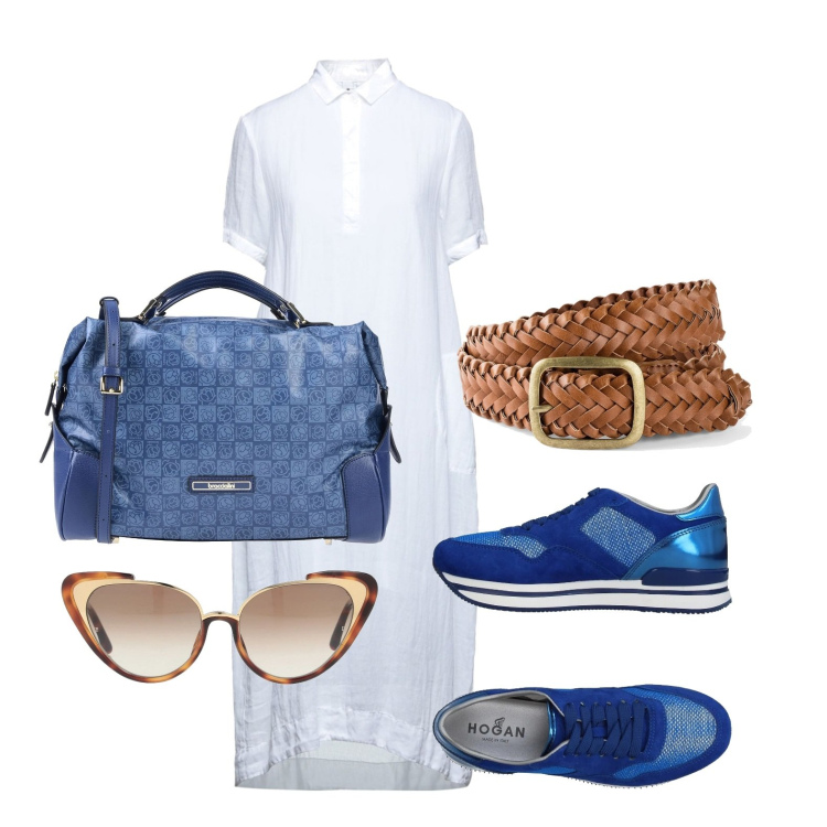 Outfit donna - All size beauty. Stile Basic per Tutti i giorni. Abbinamento con cinture, vestiti midi/longuette, sneakers, borse a mano, occhiali da sole.
