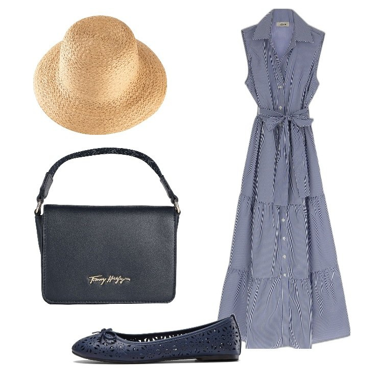 Outfit donna - Un look vintage. Stile Vintage retrò per Tutti i giorni. Abbinamento con felpe, ballerine, borse a mano, vestiti lunghi.