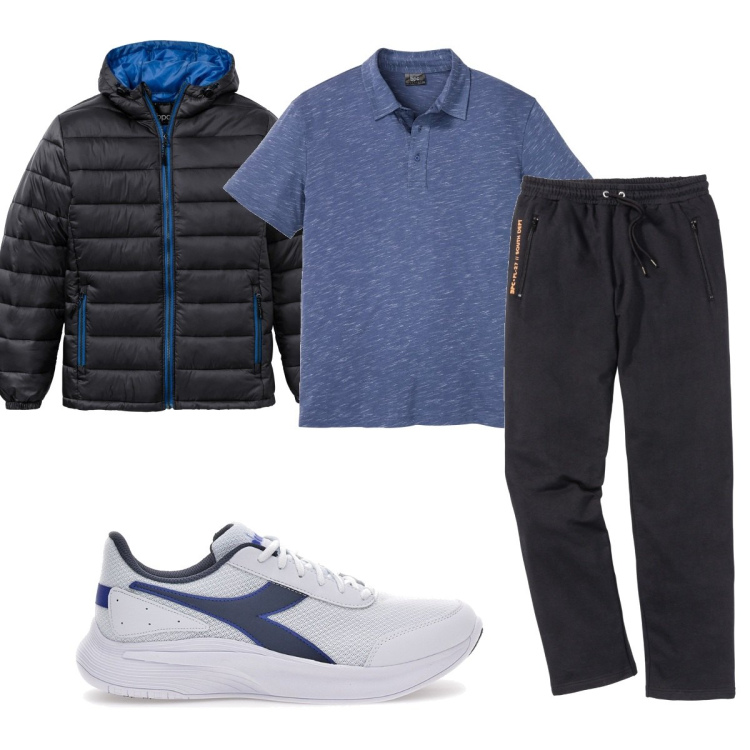 Outfit uomo - Total look #1636405. Stile Casual per Tutti i giorni. Abbinamento con pantaloni, polo, giacche, sneakers.