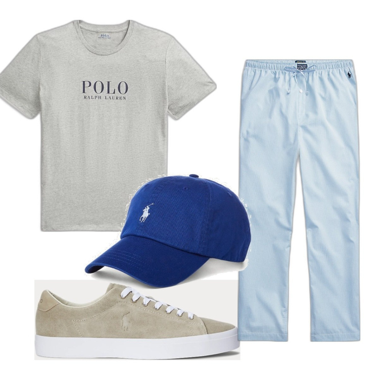 Outfit uomo - Total look #1637854. Stile Trendy per Tutti i giorni. Abbinamento con pantaloni, cappelli, t-shirt, sneakers.