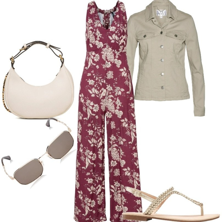 Outfit donna - Total look #1640977. Stile Casual per Tutti i giorni. Abbinamento con blazer, ciabatte, tute, borse a mano, occhiali da sole.