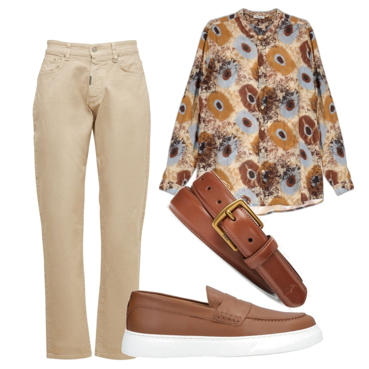 Outfit uomo - Una camicia super. Stile Trendy per Tutti i giorni. Abbinamento con scarpe stringate, camicie, cinture, jeans.