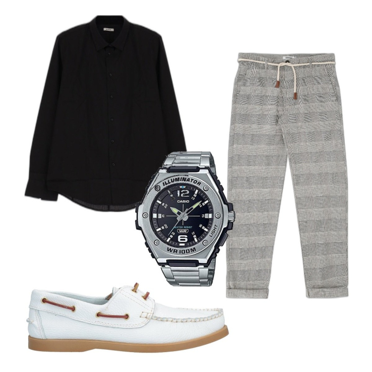 Outfit uomo - Total look #1645174. Stile Casual per Tutti i giorni. Abbinamento con scarpe stringate, camicie, pantaloni, orologi.