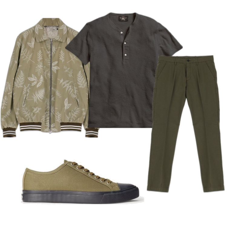 Outfit uomo - Total look #1645179. Stile Casual per Tutti i giorni. Abbinamento con pantaloni, giacche, sneakers, t-shirt.
