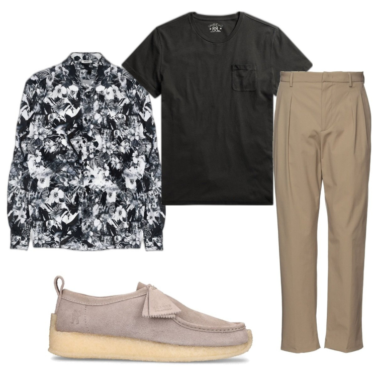 Outfit uomo - Total look #1646190. Stile Casual per Tutti i giorni. Abbinamento con pantaloni, camicie, t-shirt, scarpe stringate.