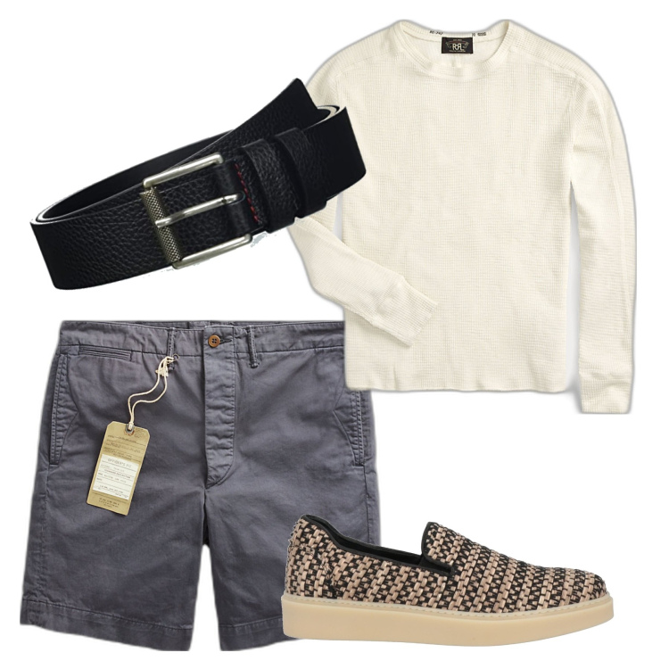Outfit uomo - Il golfino leggero. Stile Casual per Tutti i giorni. Abbinamento con sneakers, maglieria, pantaloni chino, cinture.