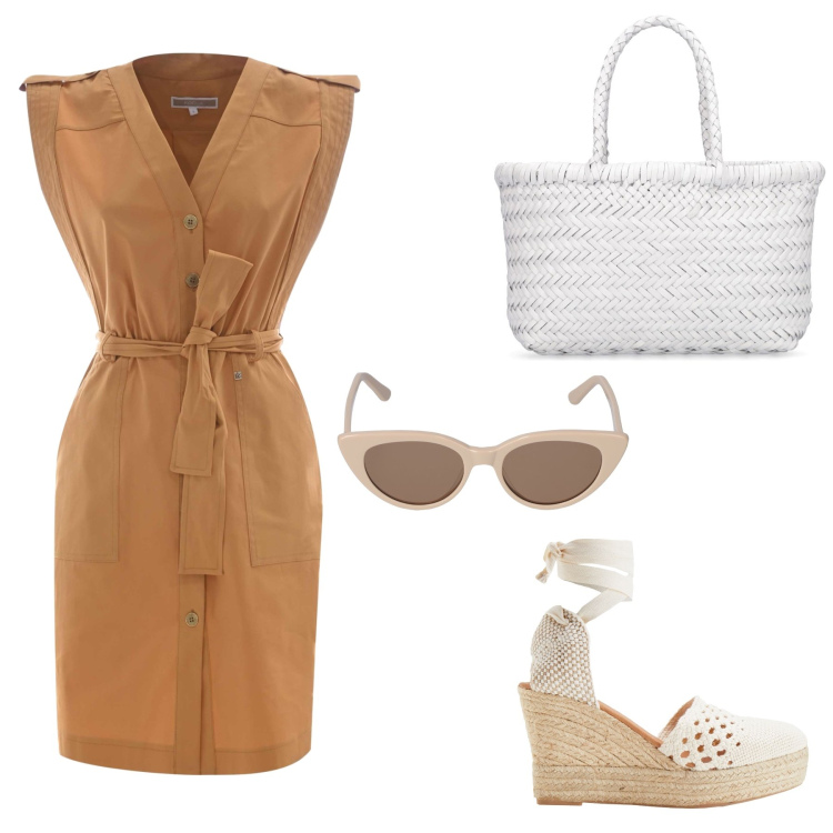 Outfit donna - Total look #1651776. Abbinamento con espadrillas, vestiti, occhiali da sole, borse a mano.