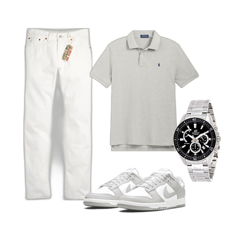 Outfit uomo - W il bianco!. Stile Casual per Tutti i giorni. Abbinamento con polo, jeans slim fit, sneakers, orologi.
