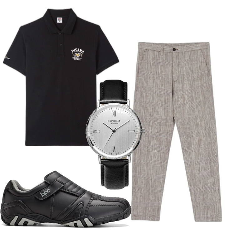Outfit uomo - Total look #1658641. Stile Casual per Tutti i giorni. Abbinamento con scarpe stringate, polo, pantaloni chino, orologi analogici.