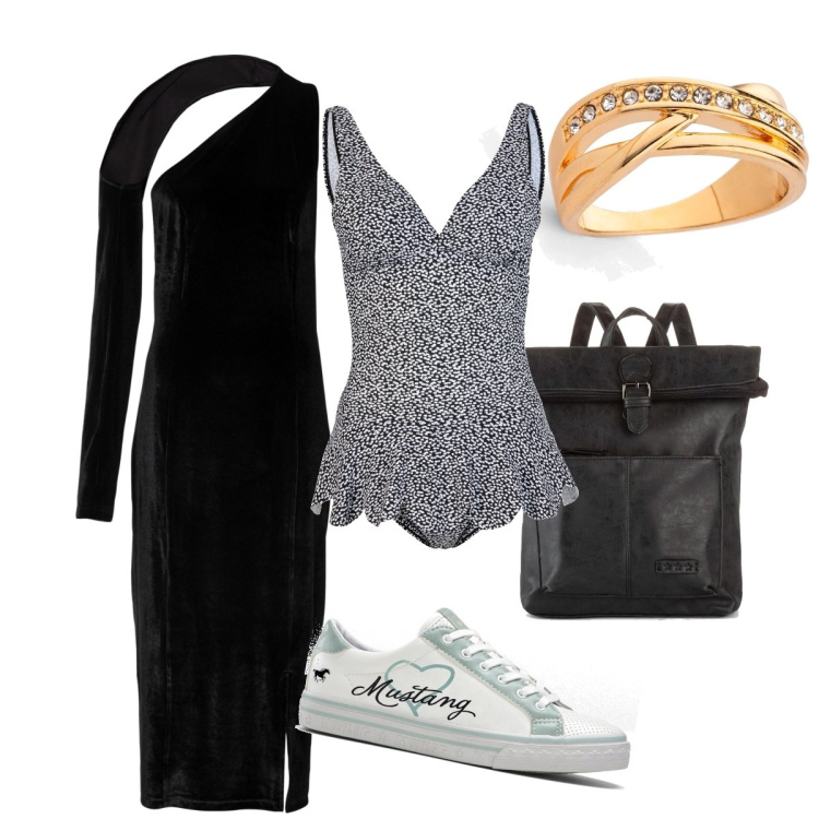 Outfit donna - Bonprix saldi estivi!. Stile Casual chic per Tutti i giorni. Abbinamento con zaini, vestiti, costumi interi, sneakers, anelli.