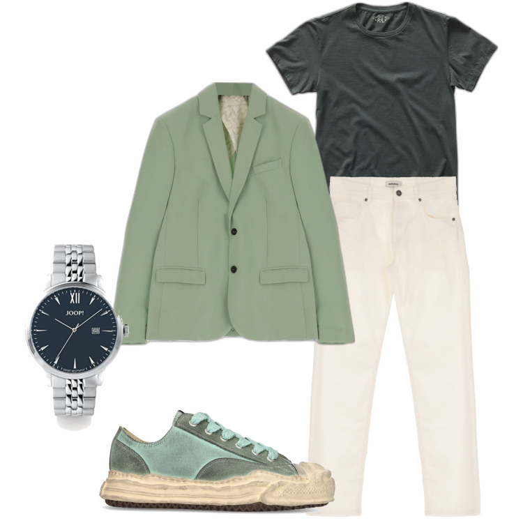 Outfit uomo - La giacca sempre. Stile Trendy per Tutti i giorni. Abbinamento con giacche, pantaloni capri, t-shirt, orologi, sneakers.