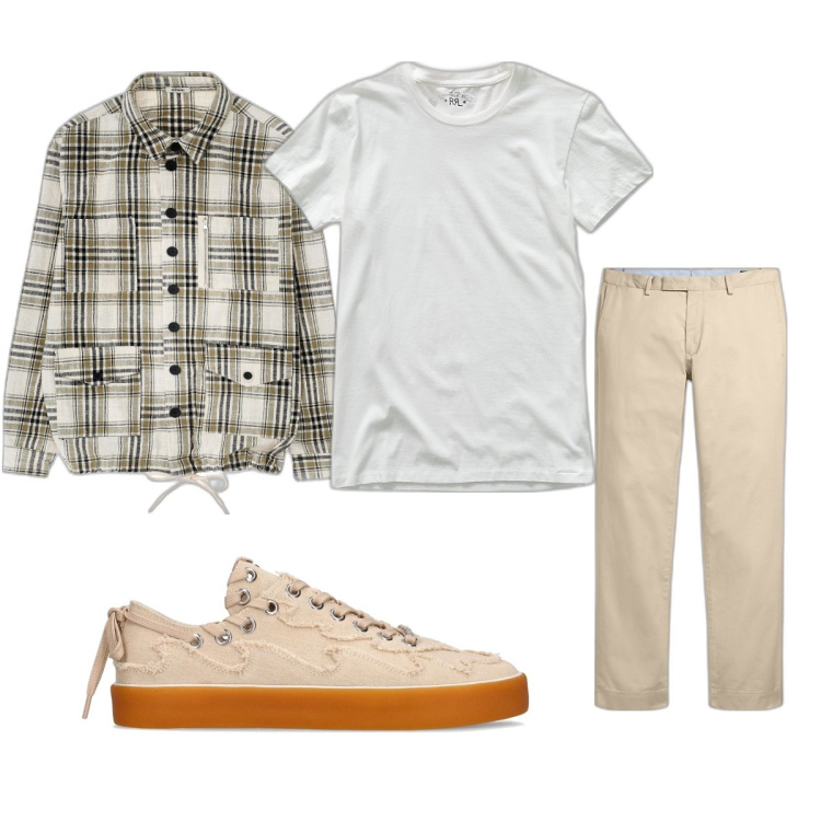 Outfit uomo - Total look #1664530. Stile Casual per Tutti i giorni. Abbinamento con camicie, t-shirt, pantaloni chino, sneakers.