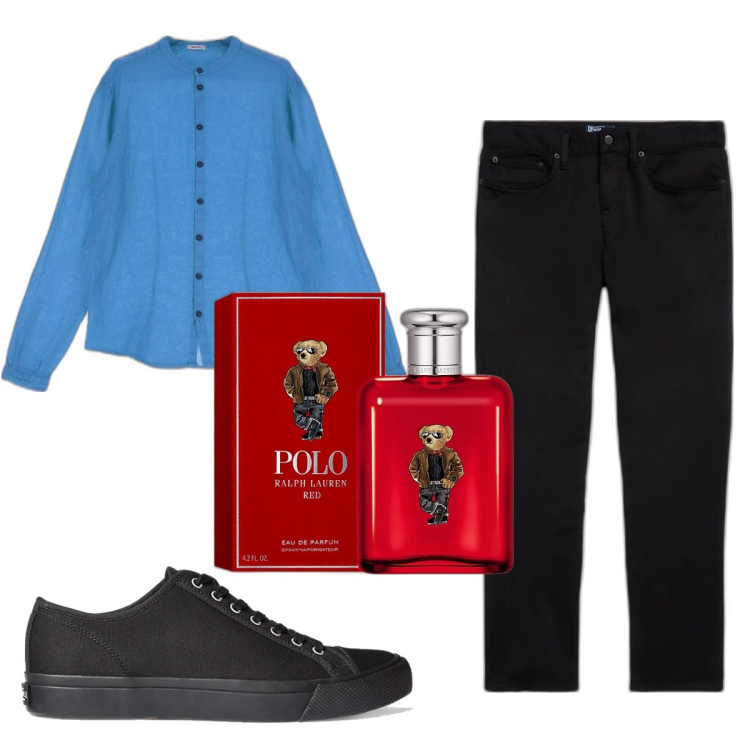 Outfit uomo - Total look #1673224. Stile Trendy per Tutti i giorni. Abbinamento con camicie, sneakers, polo, pantaloni chino.