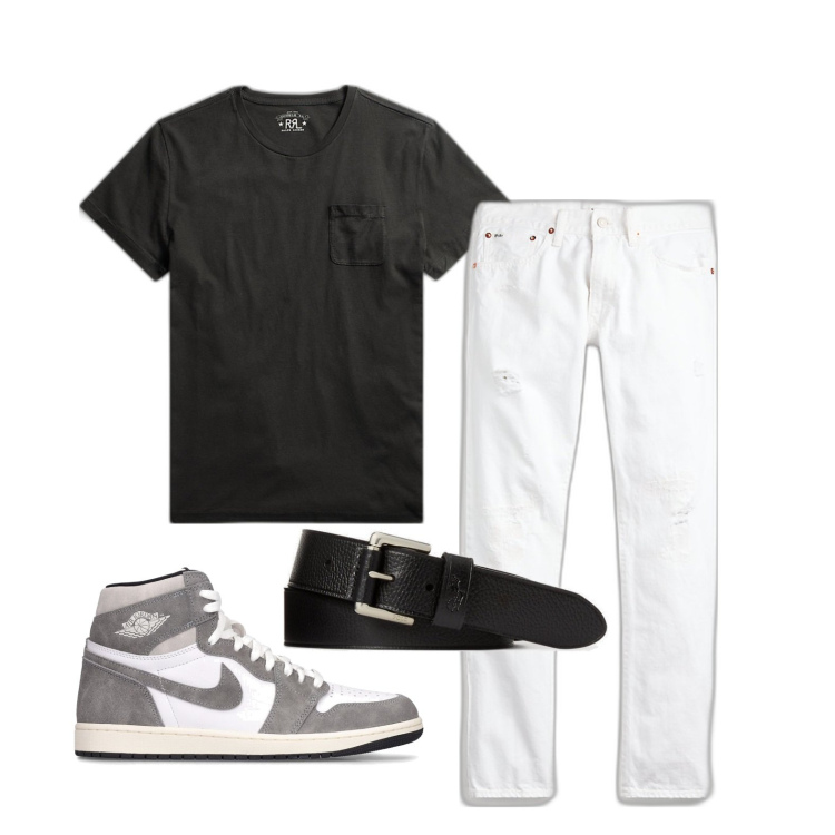 Outfit uomo - Ghost outfitter - luglio. Stile Trendy per Tutti i giorni. Abbinamento con jeans, t-shirt, cinture, sneakers.
